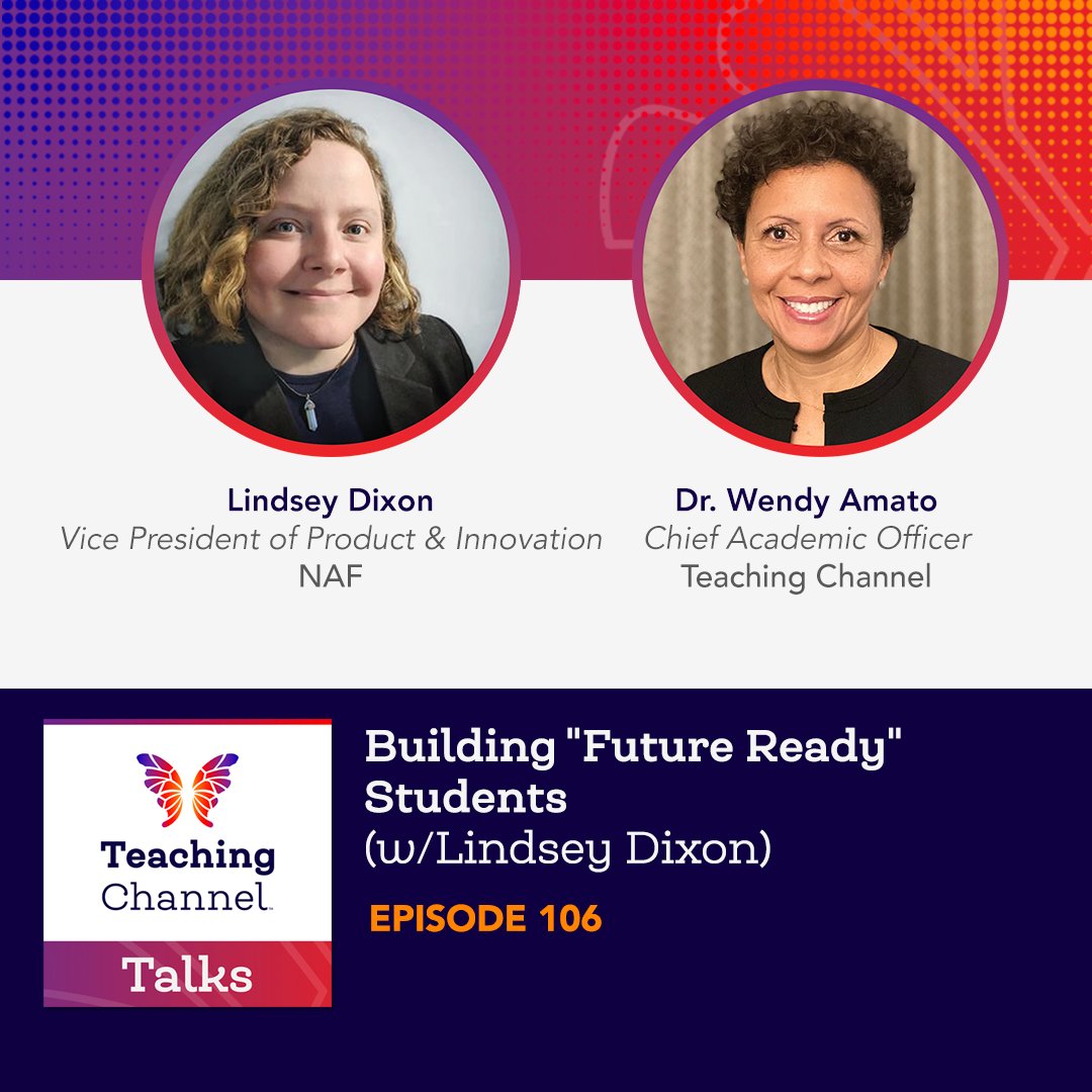 TeachingChannel's tweet photo. Join Dr. Wendy Amato in this episode of Teaching Channel Talks as she sits down with Lindsey Dixon from NAF.
Learn about the innovative KnoPro platform, designed to provide students with real career opportunities: https://t.co/i1nzp3XTaG.
#KnoPro @NAFCareerAcads https://t.co/WhlhBJDIcu