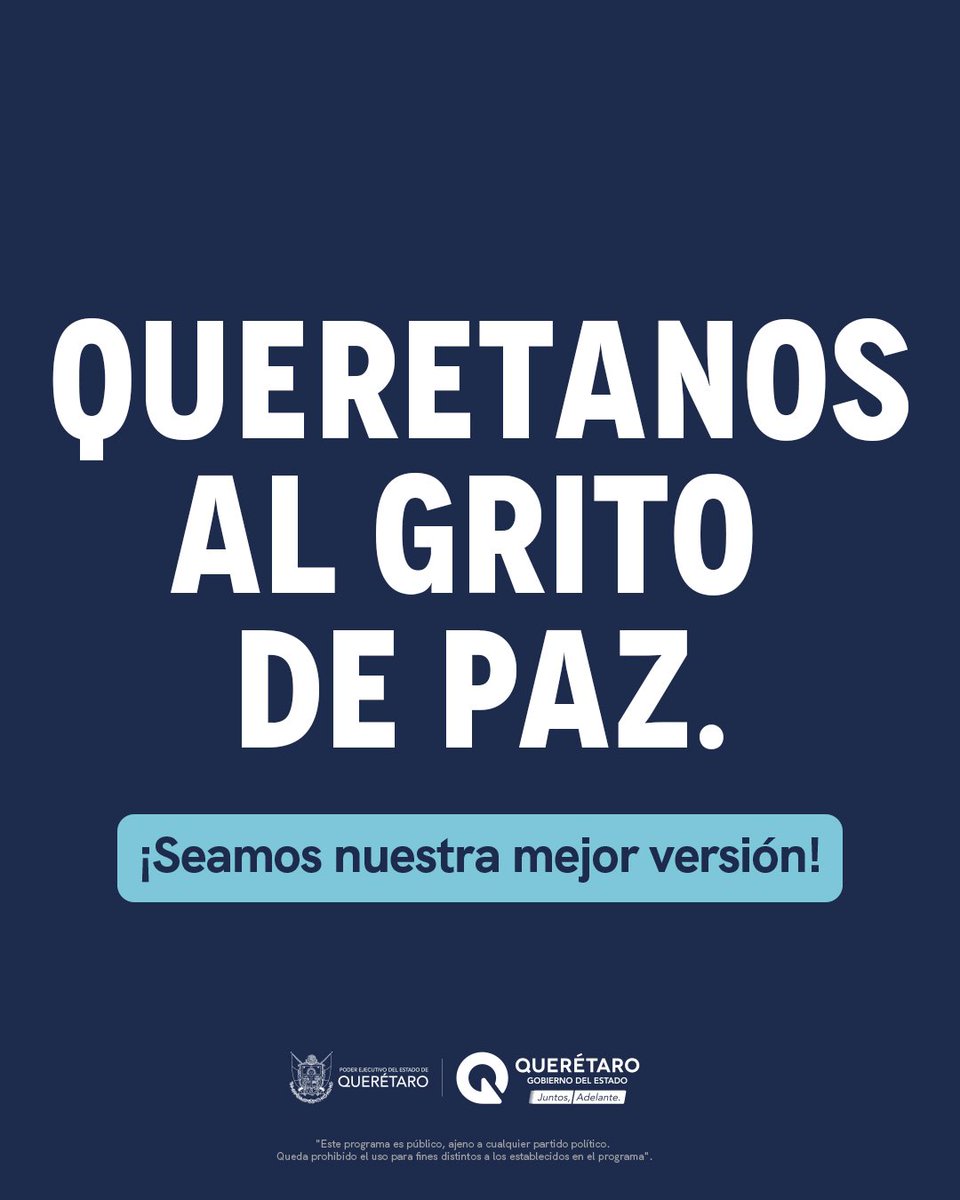 Sociedad y autoridad, ¡unidos ante los retos de #Querétaro!

Hoy todos convocamos a la paz en nuestro estado.

Sociedad civil y gobiernos, legisladores, partidos políticos, instituciones religiosas, universidades y empresas, queretanos todos, ¡nos unimos al grito de paz!