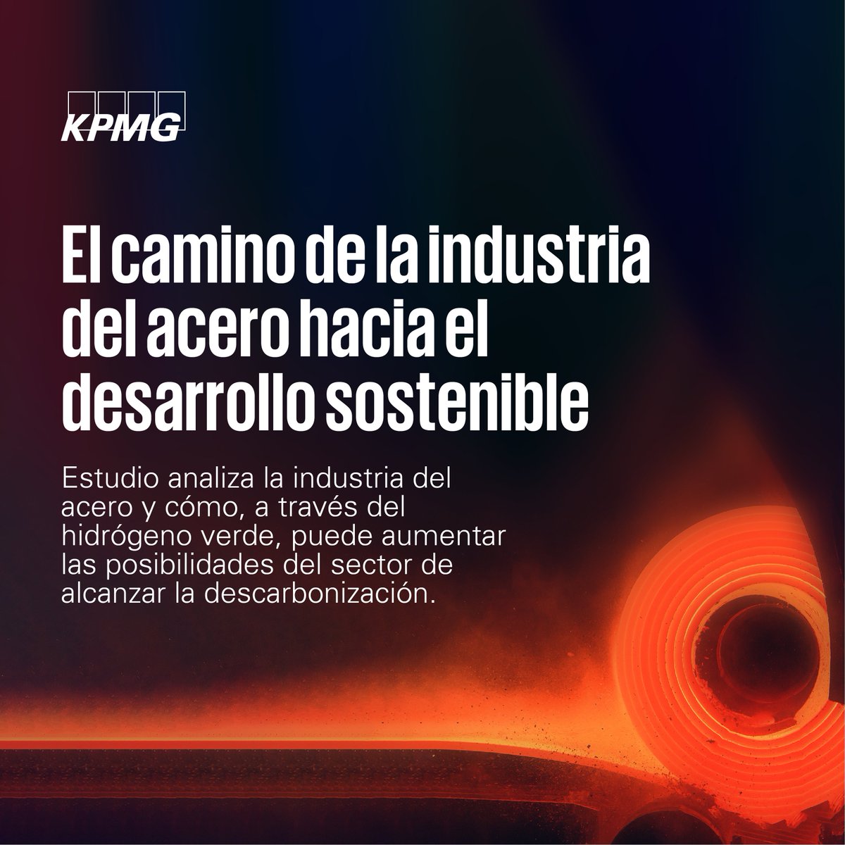 KPMGenPeru's tweet photo. Un estudio reciente de KPMG analiza cómo la producción de acero, a través del hidrógeno verde y otras iniciativas de sostenibilidad, puede aumentar las   posibilidades de la industria del acero de lograr la descarbonización. 

Revísalo aquí:   https://t.co/h5JxY478Q3 https://t.co/2UQq5H8cPK