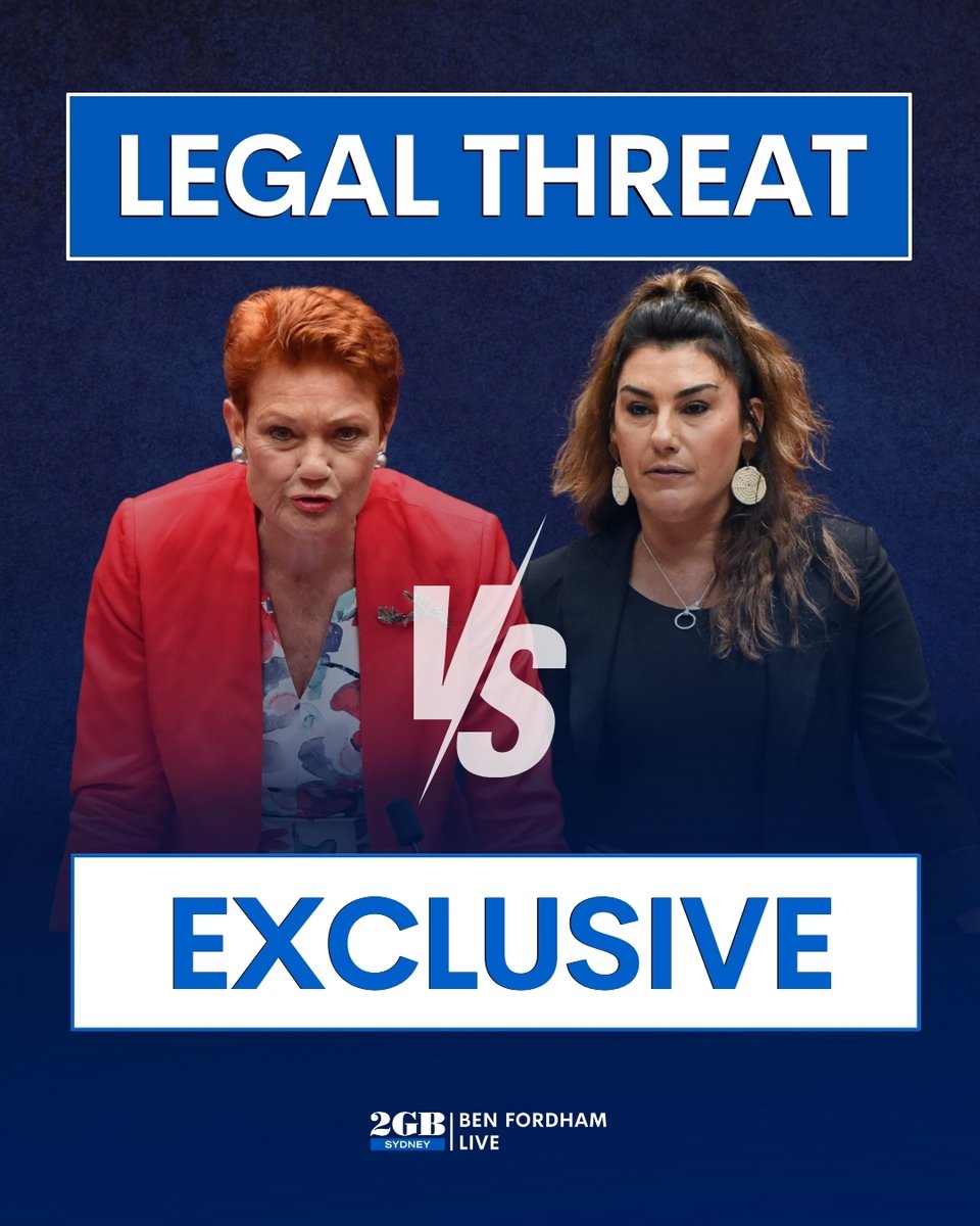 BenFordhamLive's tweet photo. ** EXCLUSIVE **

Lidia Thorpe may have a fresh drama.

It relates to a comment she’s made today about Pauline Hanson.

We can reveal exclusively that lawyers have been briefed !

🎧https://t.co/l34KePYI3l🎧 https://t.co/lWdNdTslwi