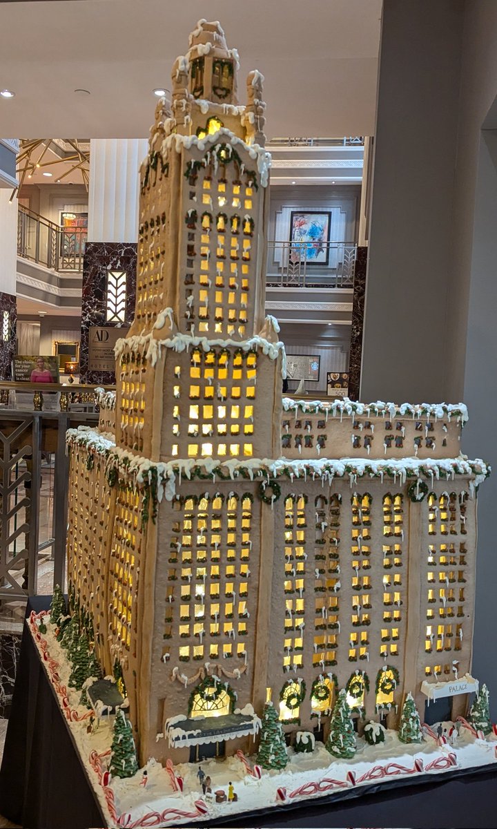 Come to @HotelLeveque614 to see the fabulous Hotel Leveque gingerbread house in our lobby.