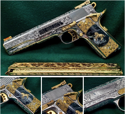 GunBroker's tweet photo. Colt .38 Super 6" Long Slide engraved polished w/ vintage 20-round magazine.
https://t.co/GuaoIaxuMr
๐ฅธWould you add it to your collection?
#Colt #38super #longslide #engravedgun https://t.co/Qox6U93Czy