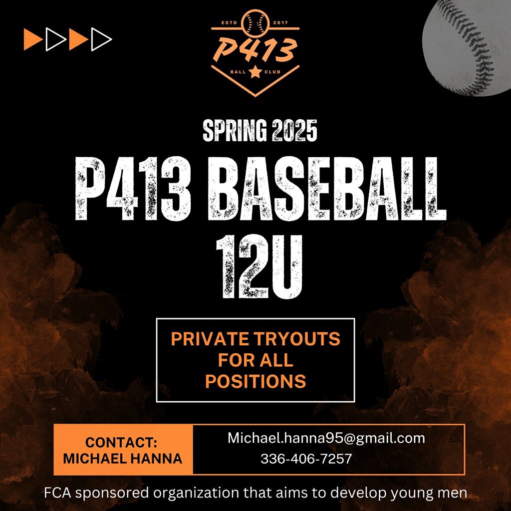 P413 12u. Contact Coach Hanna to set up a private tryout. <a href="/MarkJones58/">Mark Jones</a> <a href="/SteveRidenhour/">Steve Ridenhour</a>