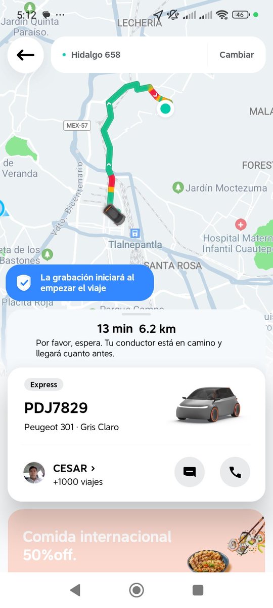 JLMORHER's tweet photo. @DiDi_Mexico Me ayudas a que este socio desde aprox cuarto para ala 1 pm dice que que va en camino y no cancela el viaje, en ningún momento paso a recogerme y sigue en tránsito, espero su ayuda 🆘 pronta.quedo atento https://t.co/Tc6nJb1Xpq