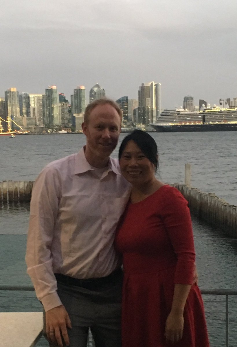 I’ve migrated to 🦋 #ASH24 posts will be there. #ASHThrowback 10th wedding anniversary fell on Thursday of #ASH2018. What to do? Husband is also #STEM 🧪academic, so understood the importance of an oral at ASH. Celebrated in SD in 🩸style with little red dress <a href="/ASH_hematology/">ASH</a>