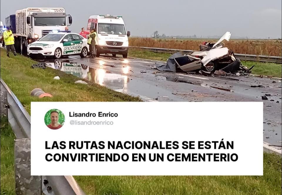 ⛔️Las rutas nacionales se están convirtiendo en un cementerio.
La situación por la falta de reparación, está generando una cantidad de siniestros irremediables en los últimos días.
Por Santa Fe atraviesan 2.685 kms. de rutas nacionales.