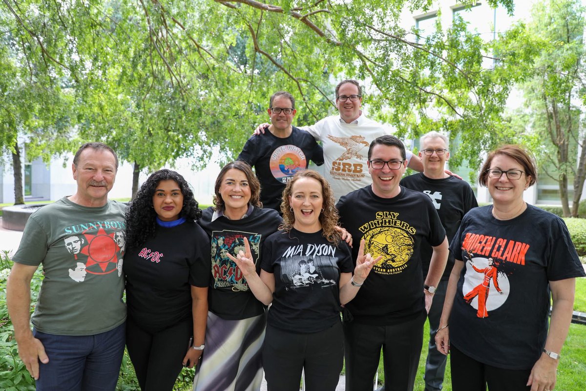 LibbyCokerMP's tweet photo. Happy Ausmusic T-shirt Day.

A day to celebrate Aussie music and raise funds for music workers.

Today, put on your favourite band’s shirt, buy a new one to support them, or head to the AusMusic T-Shirt Day website to make donation. https://t.co/1ajqdtWSj9