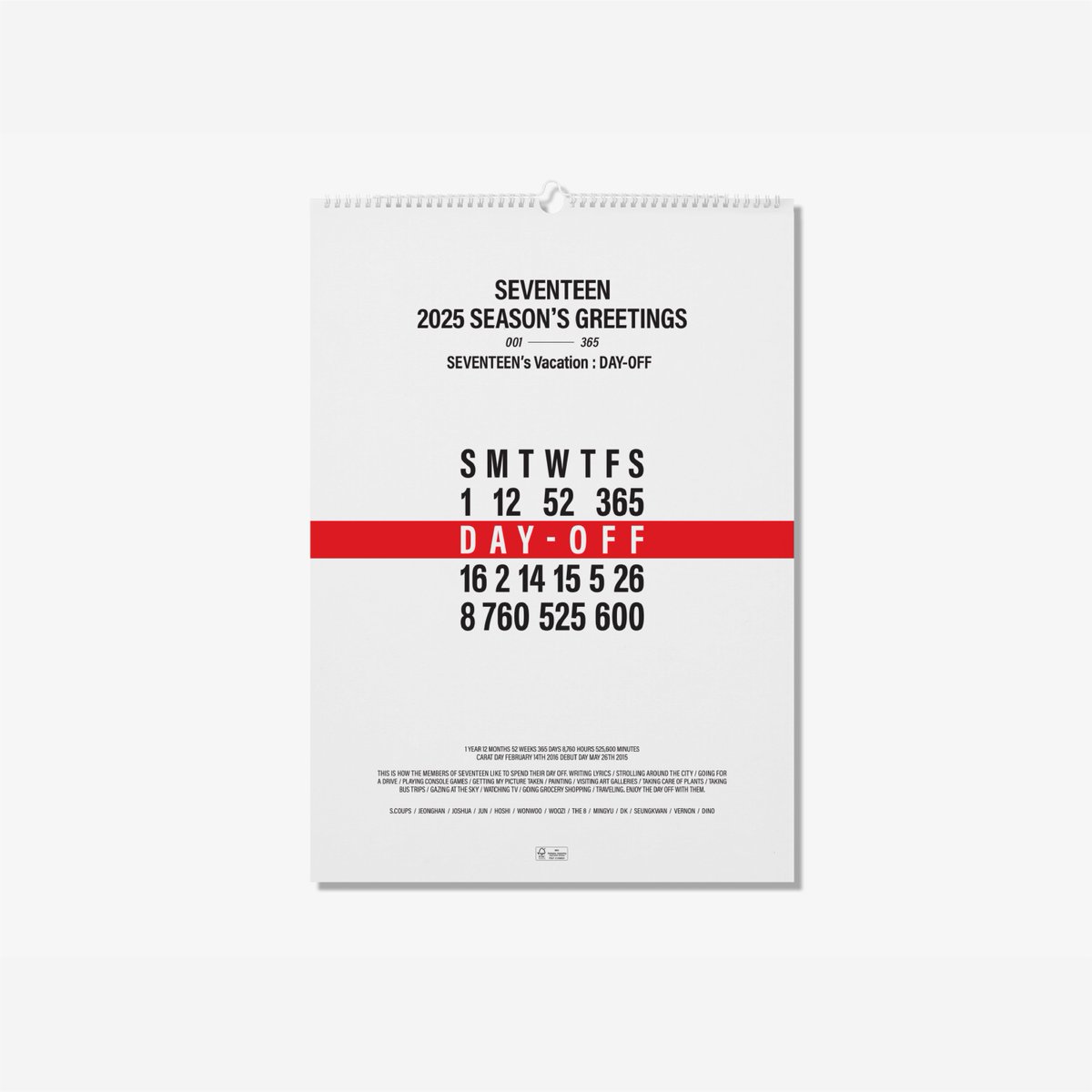 pledis_17's tweet photo. [NOTICE] SEVENTEEN 2025 SEASON'S GREETINGS &amp; WALL CALENDAR 예약 판매 안내 (+ENG/JPN/CHN)

▶️ https://t.co/qyh9yqY34M
▶️ https://t.co/xOe9uLBbsz

🎁 PRE-ORDER : 24.11.29 11:00｜Fri｜KST
🎁 RELEASE : 24.12.16ㅣMonㅣKST

#SEVENTEEN #세븐틴 
#Day_Off #SVT2025시즌그리팅 https://t.co/hFW4ldPx9D