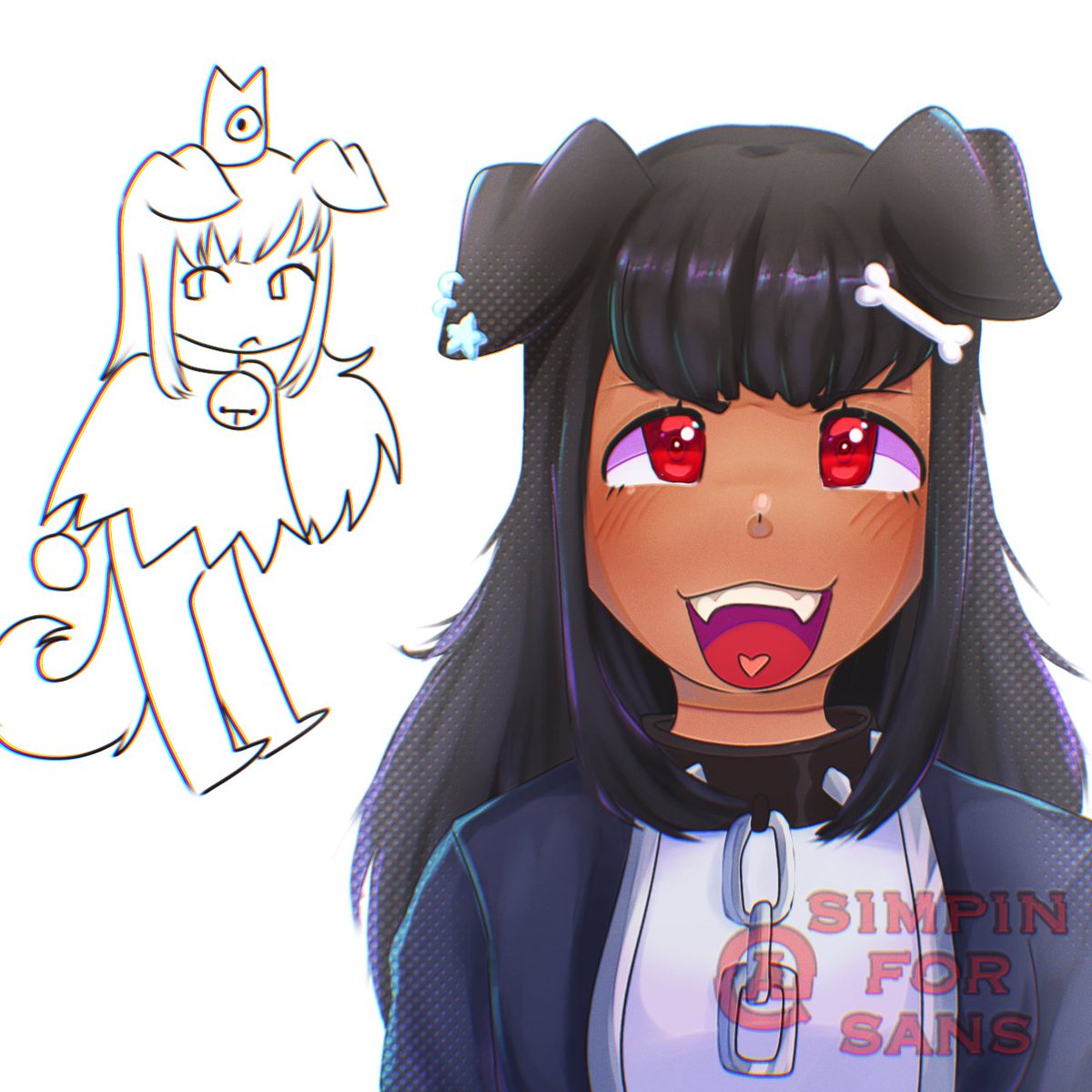 some fanart for <a href="/ribbonfemale/">Ribbon🎀🐶</a> :3

(i never post on here so this is a rare instance lmao)