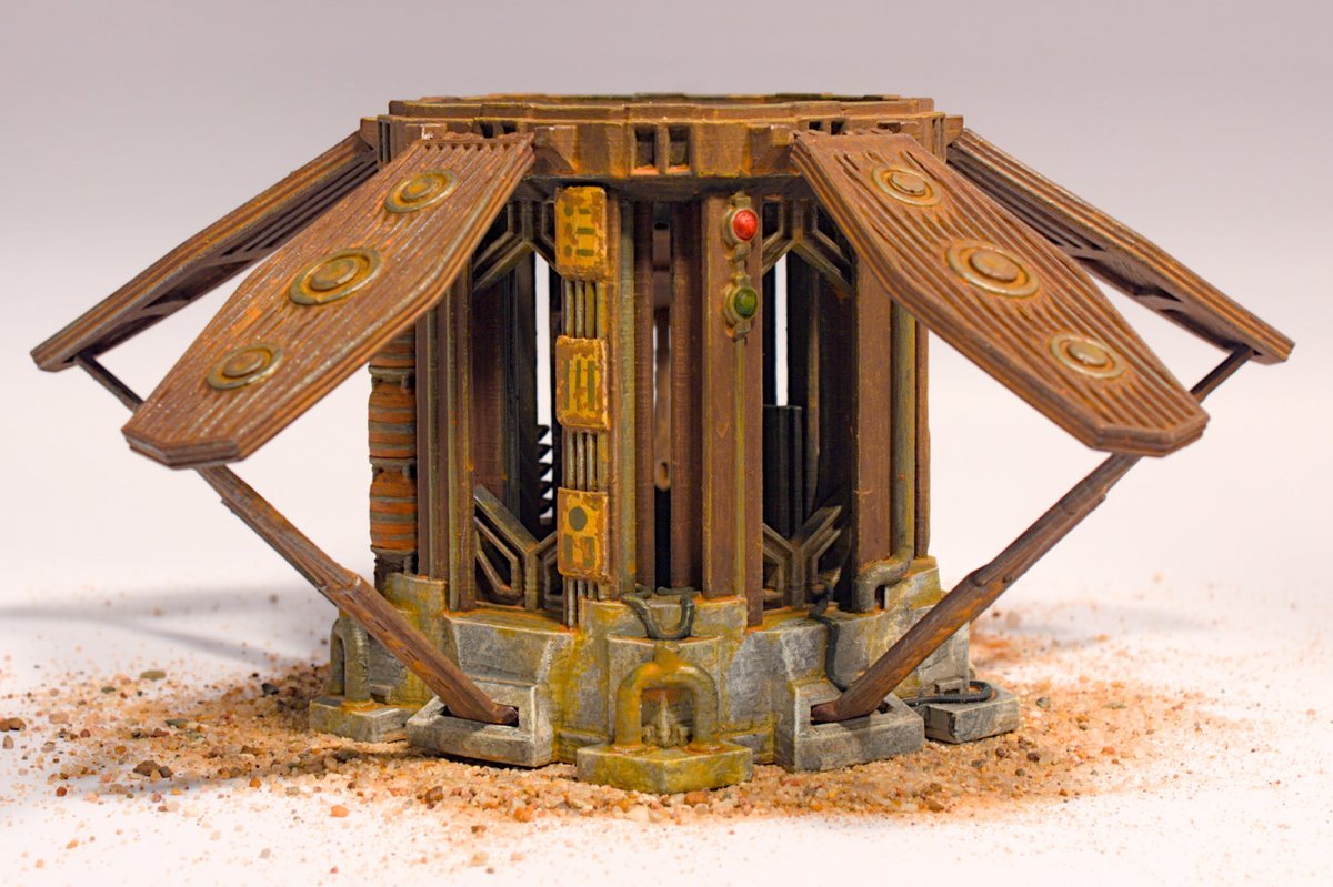 GGreeble's tweet photo. I finally finished painting the 'Blight Spaceport Launch Pad'!
I'll try to get everything ready and upload the STLs tomorrow. :-)
#b3d #miniaturepainting #3Dprinting #terrain #tabletopgaming https://t.co/JOoBwwylJ2