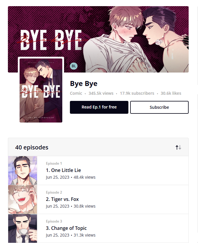 PurpleFujo's tweet photo. Spending my night before Thanksgiving with "Bye Bye" from @tapas_app 😍
#blmanhwa https://t.co/cAdWpbnrSu