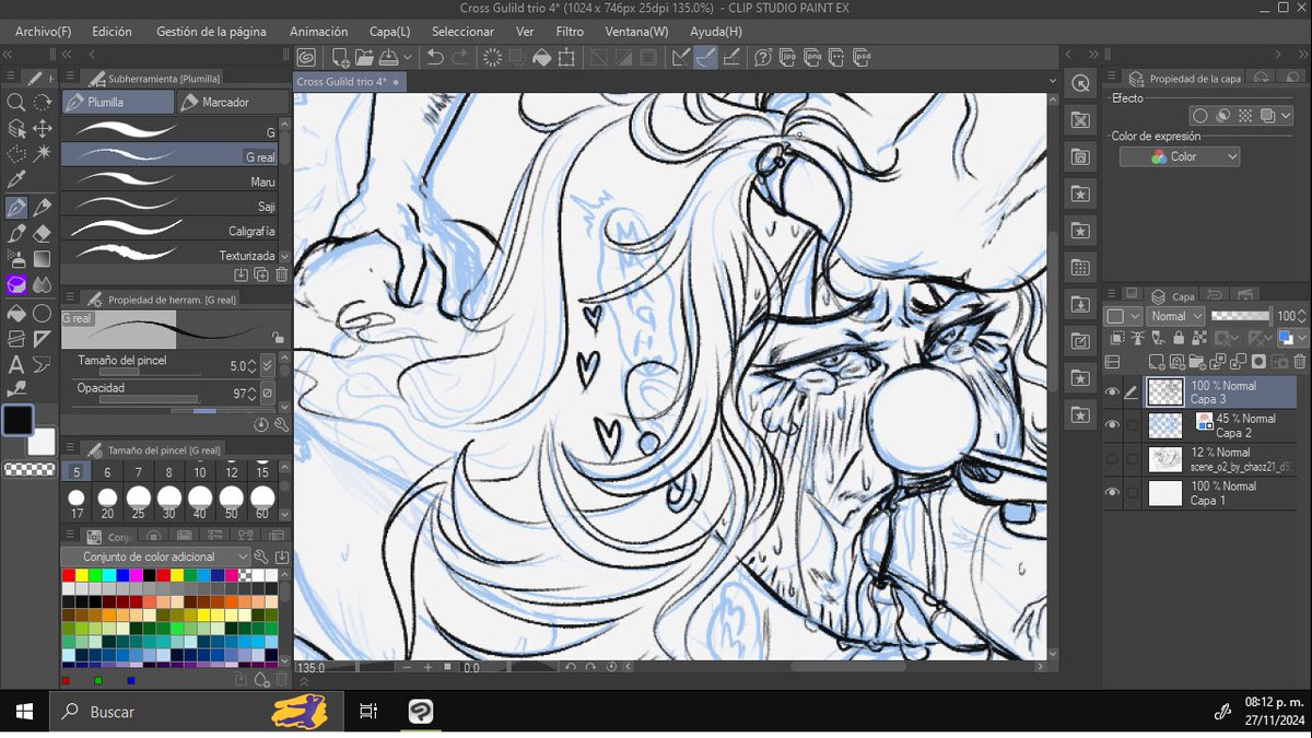 StarClownChaoz's tweet photo. // GOOD EVENING CROCBUG NATION! I'm continuing this piece and 🫡 MMMM LINEART
#crocbug #crocobug #crossguild #hawkbug #mihawk #crocodile #buggytheclown https://t.co/JcUrwCG6QT