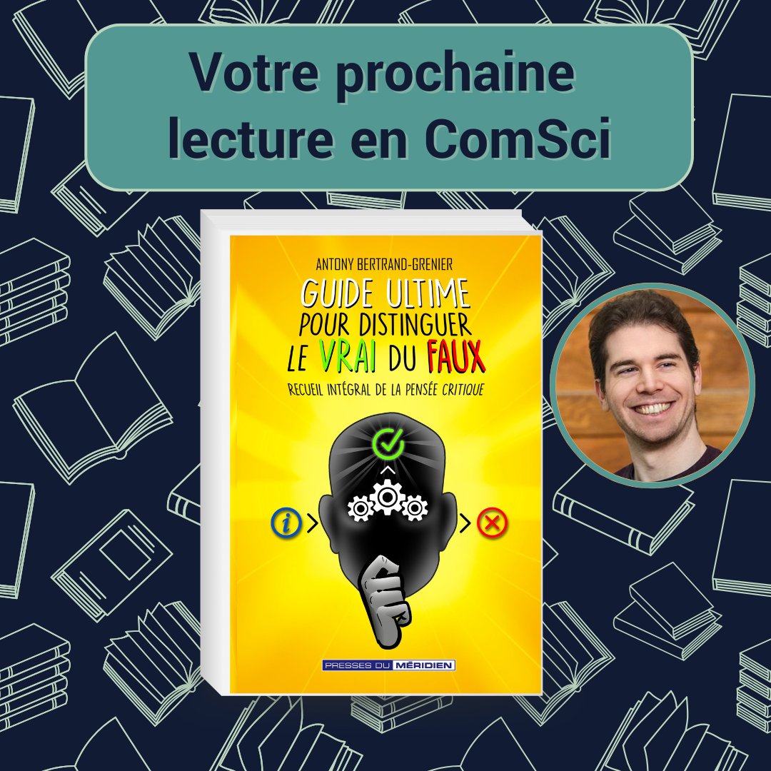 📚RECOMMANDATION LECTURE📚

📖Aujourd'hui nous vous présentons notre recommandation lecture du moment le 'Guide ultime pour distinguer le vrai du faux : Recueil intégral de la pensée critique' d’Antony Bertrand-Grenier!

#comsci #livre #lecture #PenseeCritique #cscqc25