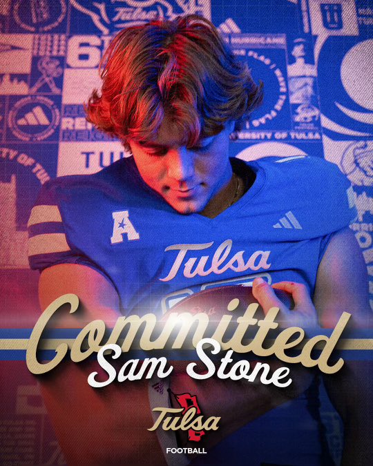 Sam Stone (@samstone1515) on Twitter photo Very excited to announce that I have committed to the University of Tulsa. Thank you to everyone who helped me on my journey!! #ReignCane <a href="/GoldenHurricane/">Inside Tulsa Sports</a> <a href="/TulsaFootball/">Tulsa Football</a> <a href="/CoachKMcFarland/">Koy McFarland</a> <a href="/L_Armstrong3/">Logan Armstrong</a> <a href="/CoachJoeBolden/">Joe Bolden</a> <a href="/CoachAdamGaylor/">Adam Gaylor</a> <a href="/jaywilkinson/">Jay Wilkinson</a> <a href="/JenksFootball/">JenksTrojanFootball</a> Very excited to announce that I have committed to the University of Tulsa. Thank you to everyone who helped me on my journey!! #ReignCane <a href="/GoldenHurricane/">Inside Tulsa Sports</a> <a href="/TulsaFootball/">Tulsa Football</a> <a href="/CoachKMcFarland/">Koy McFarland</a> <a href="/L_Armstrong3/">Logan Armstrong</a> <a href="/CoachJoeBolden/">Joe Bolden</a> <a href="/CoachAdamGaylor/">Adam Gaylor</a> <a href="/jaywilkinson/">Jay Wilkinson</a> <a href="/JenksFootball/">JenksTrojanFootball</a>