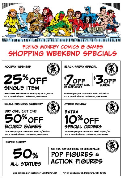 flyingmonkeycg's tweet photo. HERE THEY ARE @flyingmonkeycg FANS - Our Amazing Shopping Weekend Coupons! Get in here and use each and every one this weekend - most importantly - get out and support Small Businesses! Small Business is the heartbeat of the American Economy! https://t.co/lKjH3NVW1i