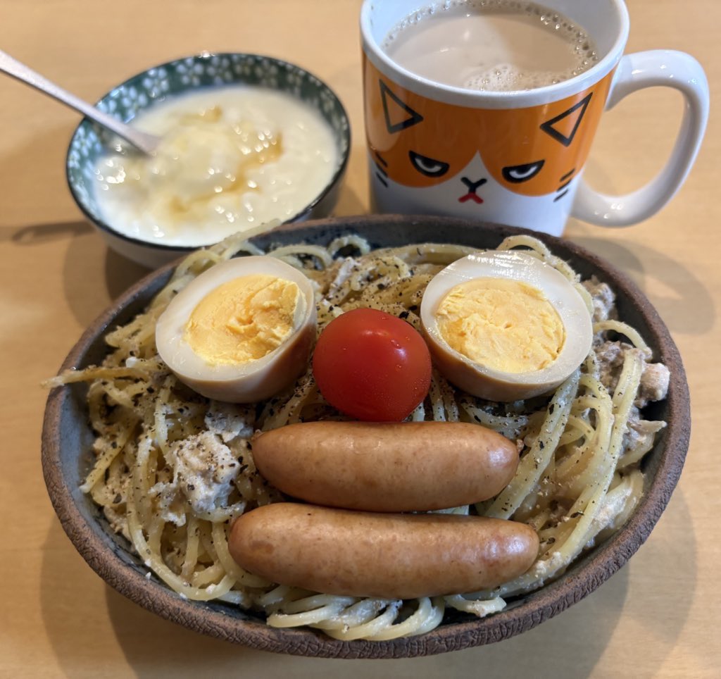 murasaki_hana_'s tweet photo. Breakfast.
Soy milk pasta.π€‘ https://t.co/JV829GFJMS