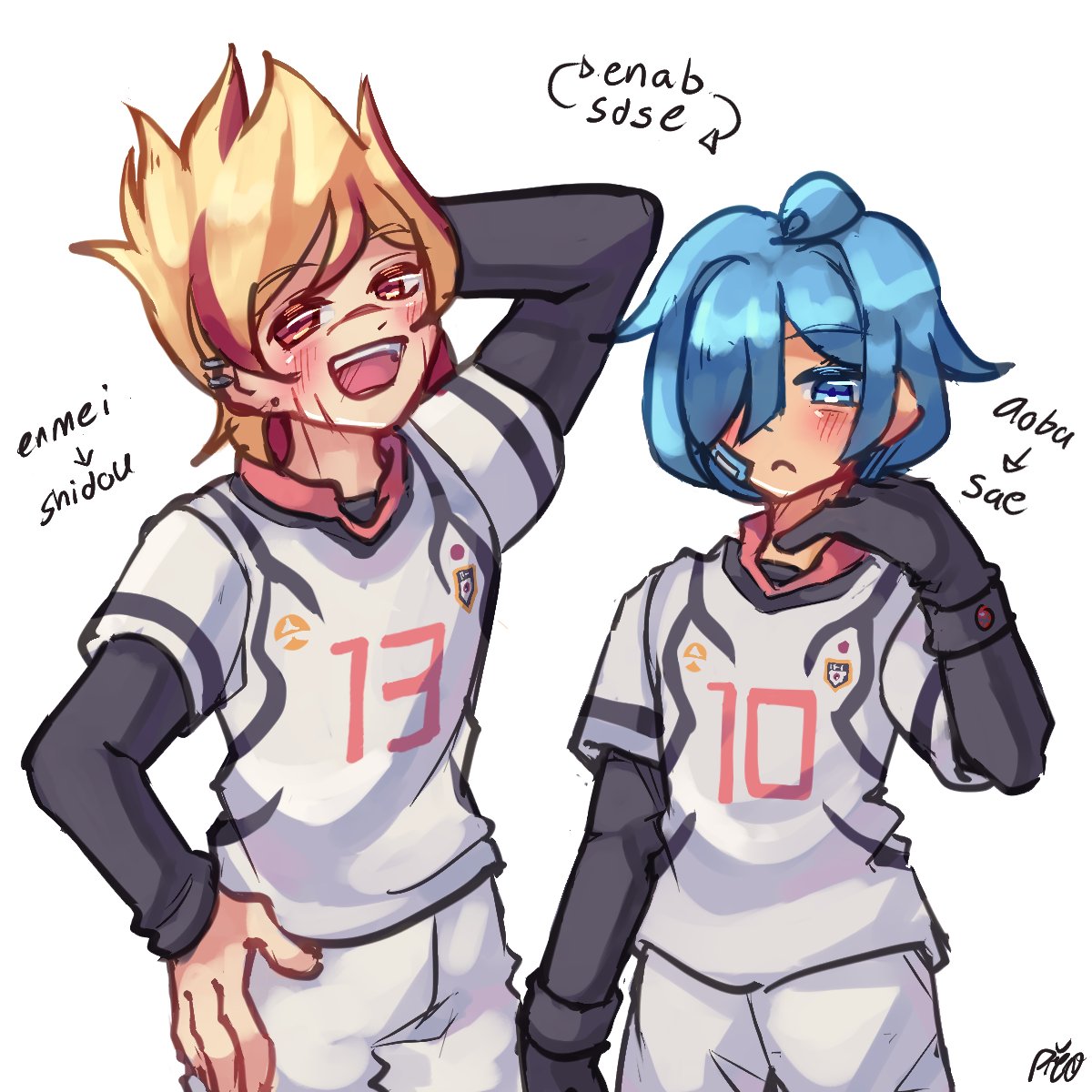 pieroshiki's tweet photo. similar dynamic...? (swap!)

[sdse + enab]
#ブルーロックFA 
#negativecpu https://t.co/j3oqESIKFF