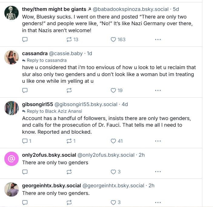 100percenttrue3's tweet photo. @AutismCapital Not only are people not being banned for typing that, normies on the site are typing "I'm just blocking all the magatards that are typing "there are only two genders." GO type your booboo words over there all you want. fucking weirdos. https://t.co/cP6IPpPMkA