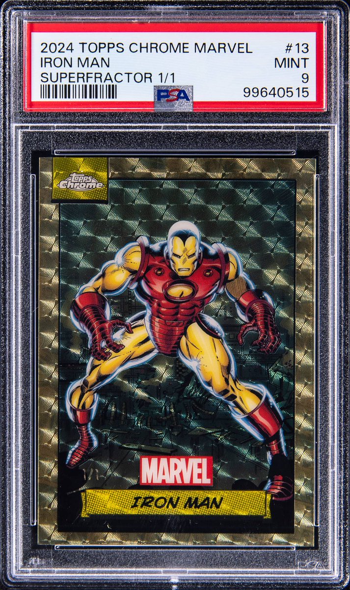 1/1 IRON MAN SUPERFRACTOR 💥 This 2024 Topps Chrome Marvel