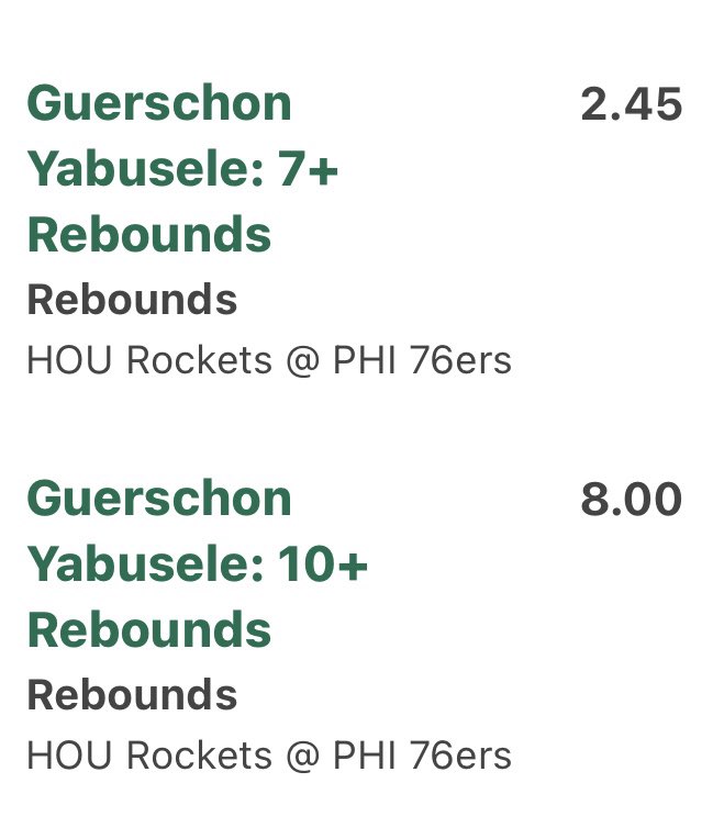 Guerschon Yabusele Rebounds

2.45, 8.00

1u, 0.5u