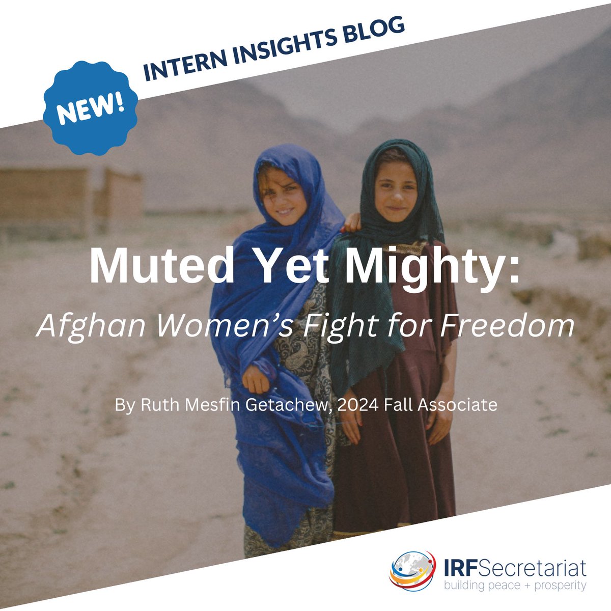 IrfSecretariat's tweet photo. 🆕 ON THE BLOG: IRF Associate, Ruth Mesfin Getachew just released an op-ed on our Intern Insights Blog titled, “Muted Yet Mighty: Afghan Women’s Fight for Freedom” — but we hear their call for justice, freedom and hope.

🔗 https://t.co/158LyhxZiL

“In many parts of the world women have the right to express themselves, to speak, to sing, and to be heard. Yet, in Afghanistan, women have been silenced by force. Women are shouting, crying out for the world to hear them because they need their voices to be amplified. They are singing, “The flower will unfurl, revealing a spring of freedom,” they are chanting. “I sing the anthem of freedom, again, again, freedom.” This is not simply a cry for rights; it’s a cry for survival.”

#oped #afghanistan #women #afghanwomen #freedom #IRF