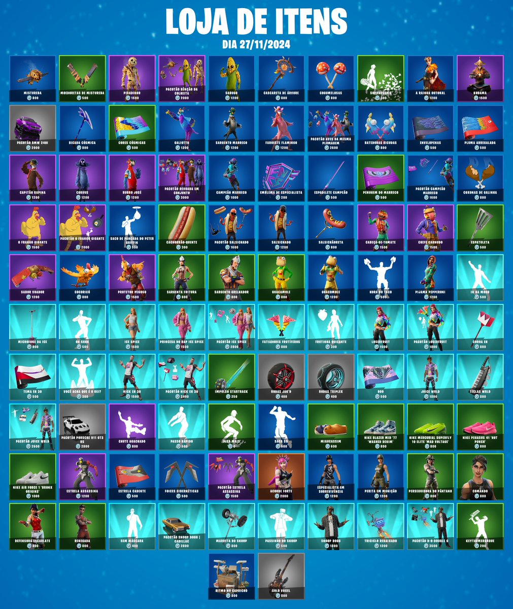 codeplay1929's tweet image. 🛒 #Fortnite Loja de Itens | quarta-feira, 27 de novembro de 2024

⭐Use código &apos;codeplay&apos; se quiser me apoiar! #ad