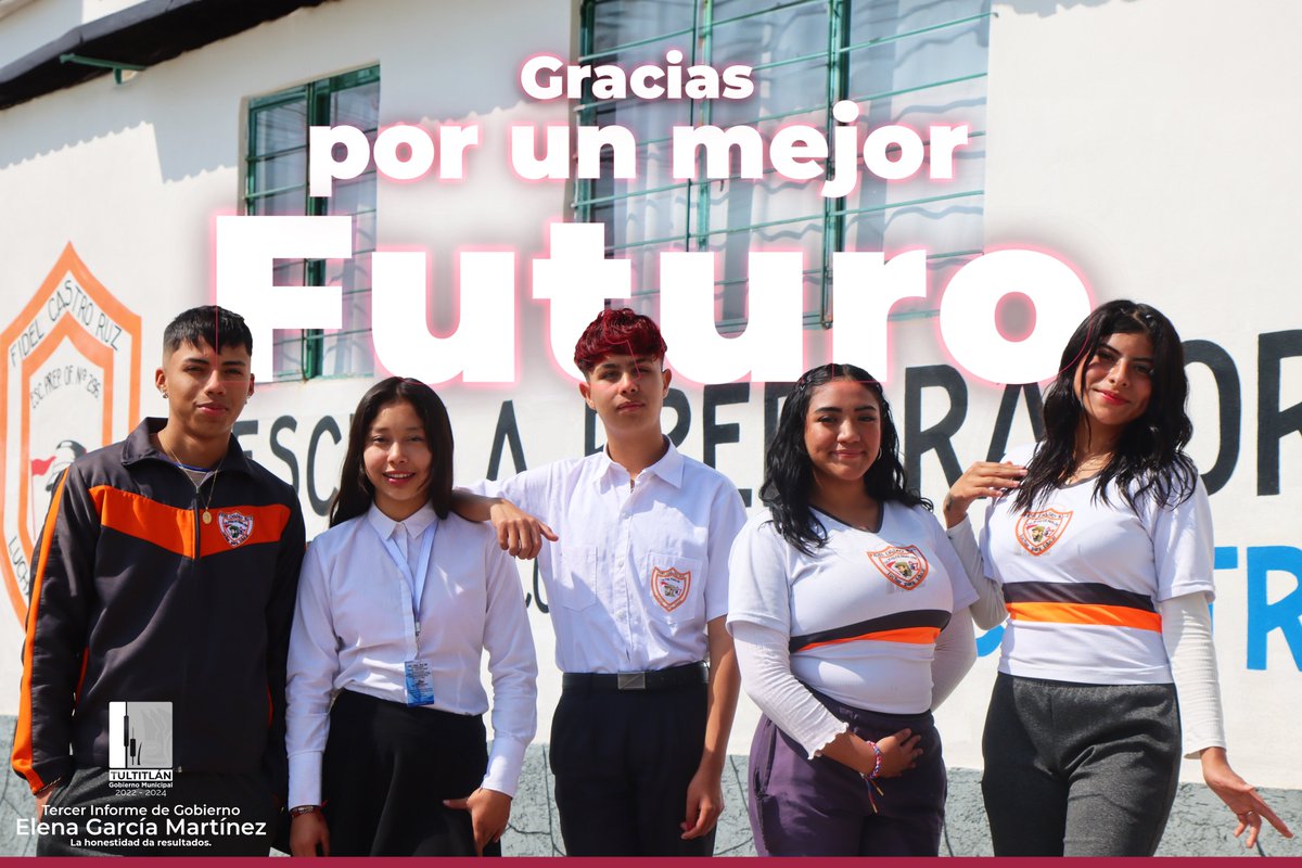 🩷🩷 ¡¡La juventud de Tultitlán tiene un mejor futuro!!  🩷🩷

💠  Elena García  💠
𝐓𝐞𝐫𝐜𝐞𝐫 𝐈𝐧𝐟𝐨𝐫𝐦𝐞 𝐝𝐞 𝐆𝐨𝐛𝐢𝐞𝐫𝐧𝐨  #LaHonestidadDaResultados