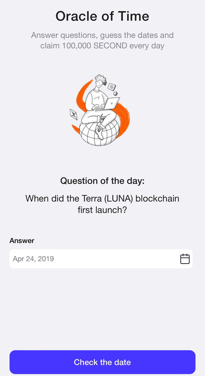 tokiaesthetic's tweet photo. #Timefarm Question Answer 28 November ๐๏ธ
โ
Answer: 24 April 2019
๐ฎPlay: https://t.co/xPj2ty4w5V
๐ Prize: 100.000 $SECOND Points
๐Join our Telegram: https://t.co/JhEJnoDGtZ
#timefarmanswer #oracleoftime #dailycombo #timefarmdailyanswer #questionoftheday #timefarmquestion https://t.co/jbDSRyDmNL