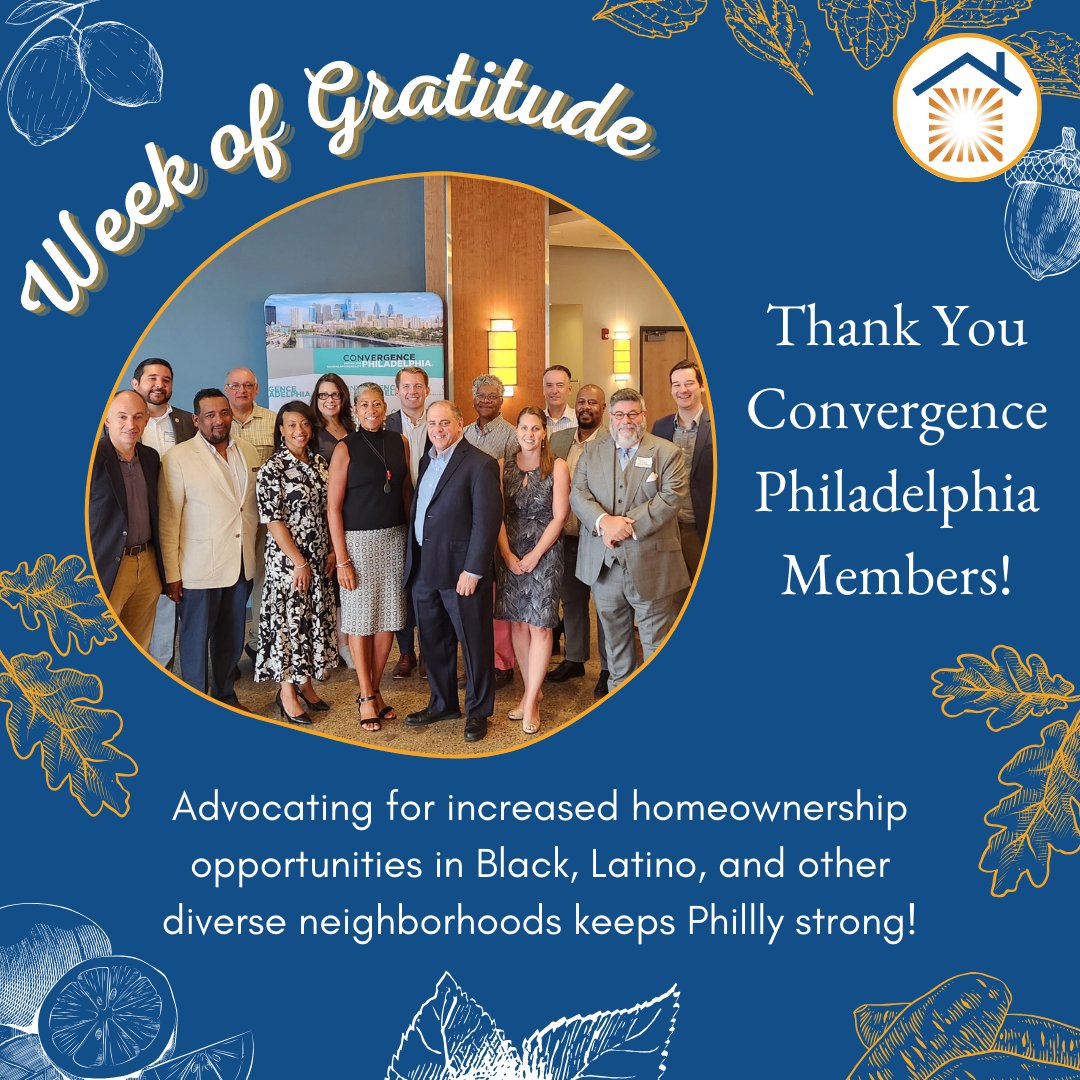 Thank you to the <a href="/MBAMortgage/">Mortgage Bankers Association</a> for facilitating CONVERGENCE Philadelphia, an alliance of housing professionals working together to increase homeownership opportunities, financial literacy, and careers in housing for Black, Latino, and other diverse folks in Philadelphia!