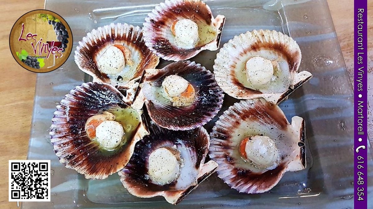 ¡Ven y pruébalo! Zamburiñas. 

👉 Reservas &amp; Comida para Llevar 📋 cartaqr.lesvinyesrestaurant.com 📲 616 648 354 ● ☎ 93 775 58 45

#LesVinyes #Restaurant #Martorell #Comer #Cenar #Gastronomia