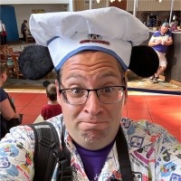 DisBeforeAfter's tweet photo. Why is this guy afraid of us? It should be the other way around. 😀 #WDWTODAY https://t.co/yEhr2c80Ab