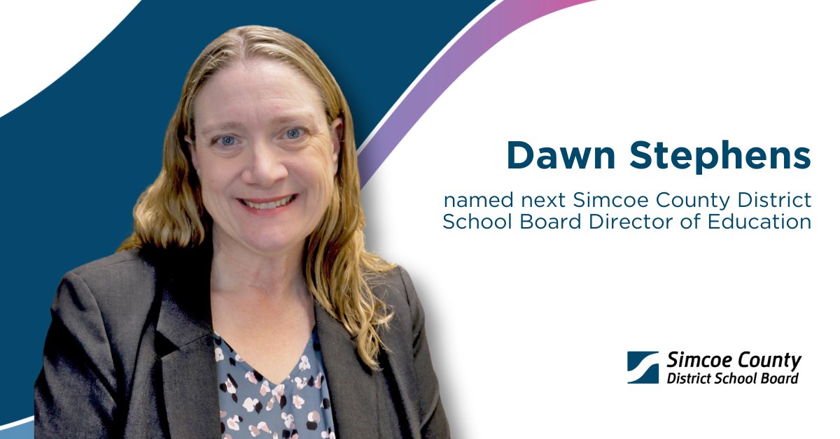 At the Regular Meeting of the Board on Nov. 27, the Board of Trustees announced Dawn Stephens as the next SCDSB Director of Education effective Jan. 1, 2025. Congratulations! 🎉

Read more: scdsb.on.ca/news/current_n…