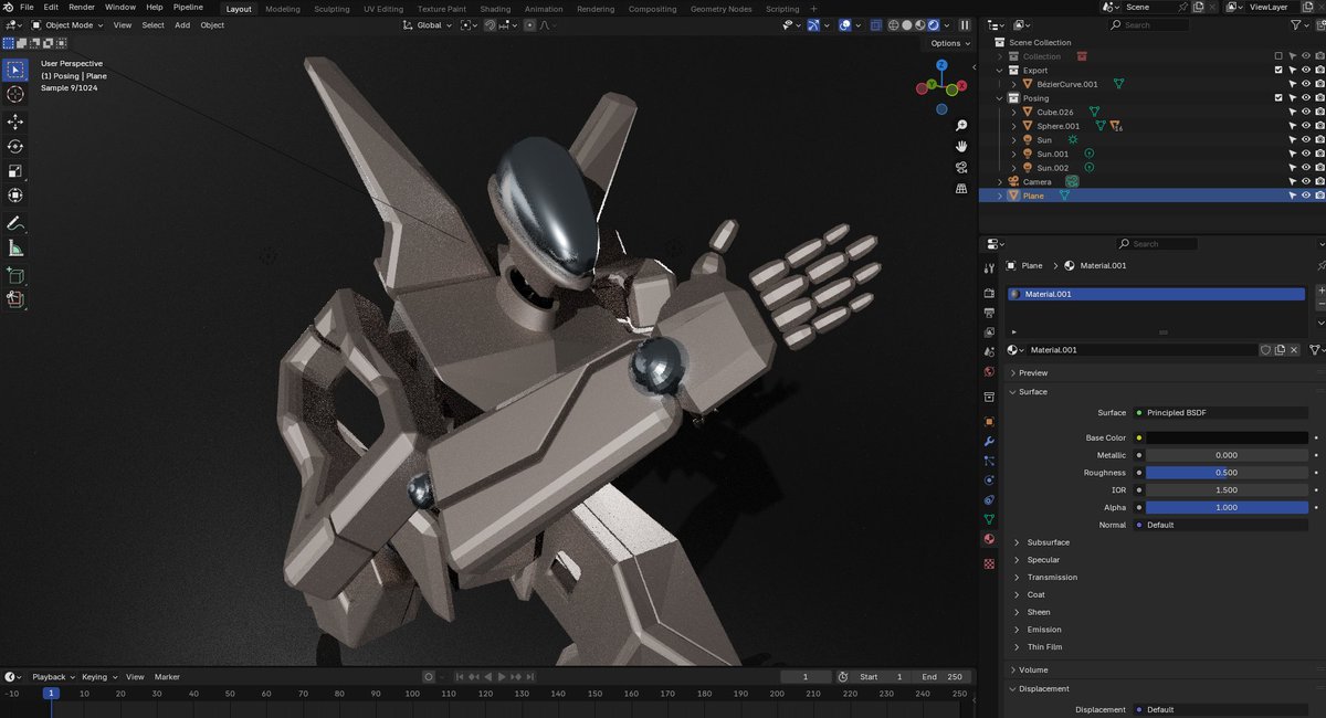 gotasdeneon's tweet photo. A cool mech I'm modeling just cause. 
#mech #gamedev #Blender #Robots https://t.co/N3NCqDpKYn