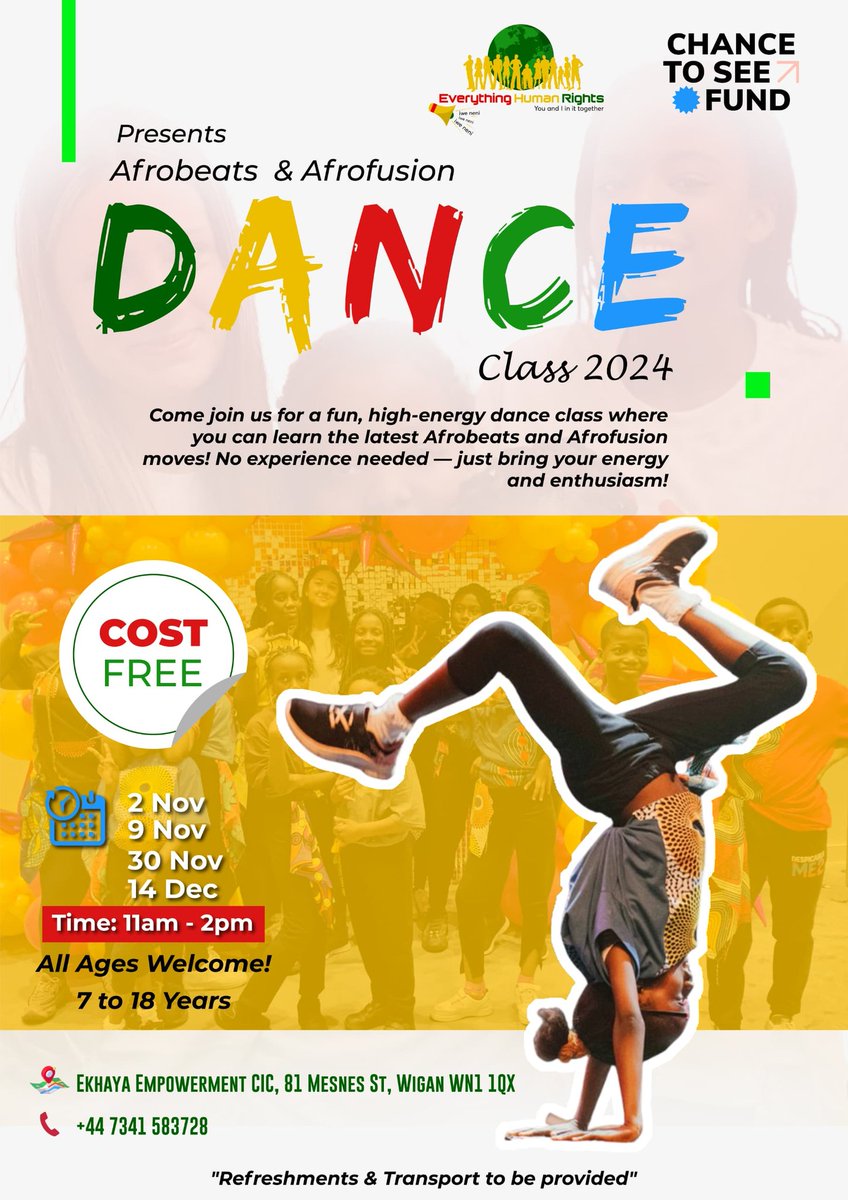 Everything Human Rights Community Group (@rightscommunity) on Twitter photo #Afrobeats #Afrofusion Dance Sessions!
#ChanceToSeeFund <a href="/CuriousMindsNW/">Curious Minds</a> <a href="/TheLathums/">THE LATHUMS</a>
#DiversionaryActivities #EqualAccess #Creativity #Dance #DanceChallenge #WiganDanceFestival #Afrobeats #Afrofusion Dance Sessions!
#ChanceToSeeFund <a href="/CuriousMindsNW/">Curious Minds</a> <a href="/TheLathums/">THE LATHUMS</a>
#DiversionaryActivities #EqualAccess #Creativity #Dance #DanceChallenge #WiganDanceFestival
