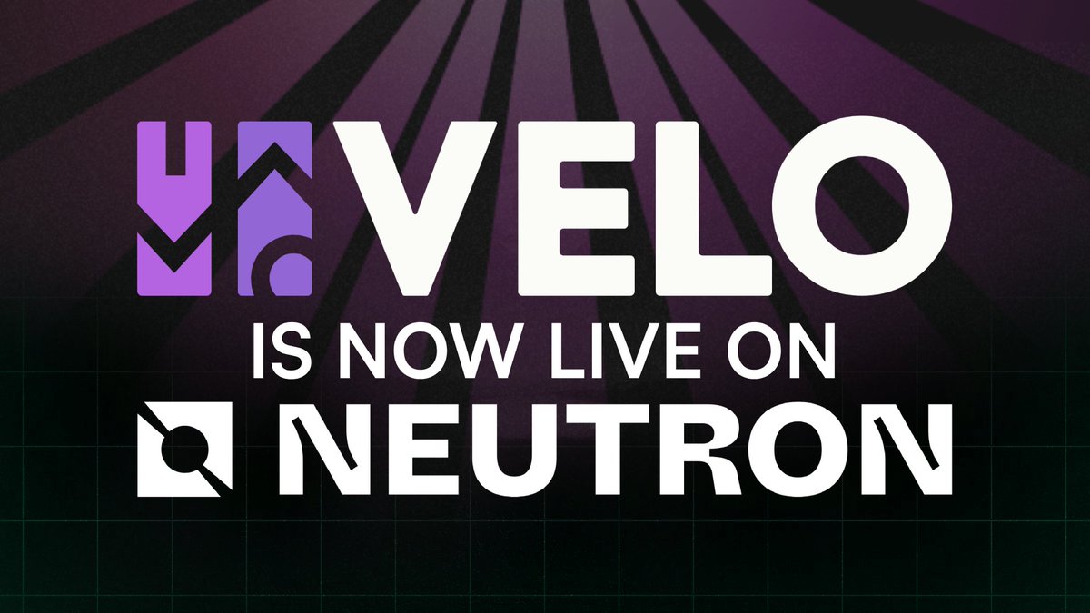 velo_space's tweet photo. Integrated successfully!
█████████████ 100%

Velo is now live on @Neutron_org! You can finally place your money where your mouth is. 

Predict the price of $BTC, $ATOM and $NTRN or explore our other categories available now on: 

https://t.co/LYGqszBVNh

🧵1/5 https://t.co/2mLdDxihGR
