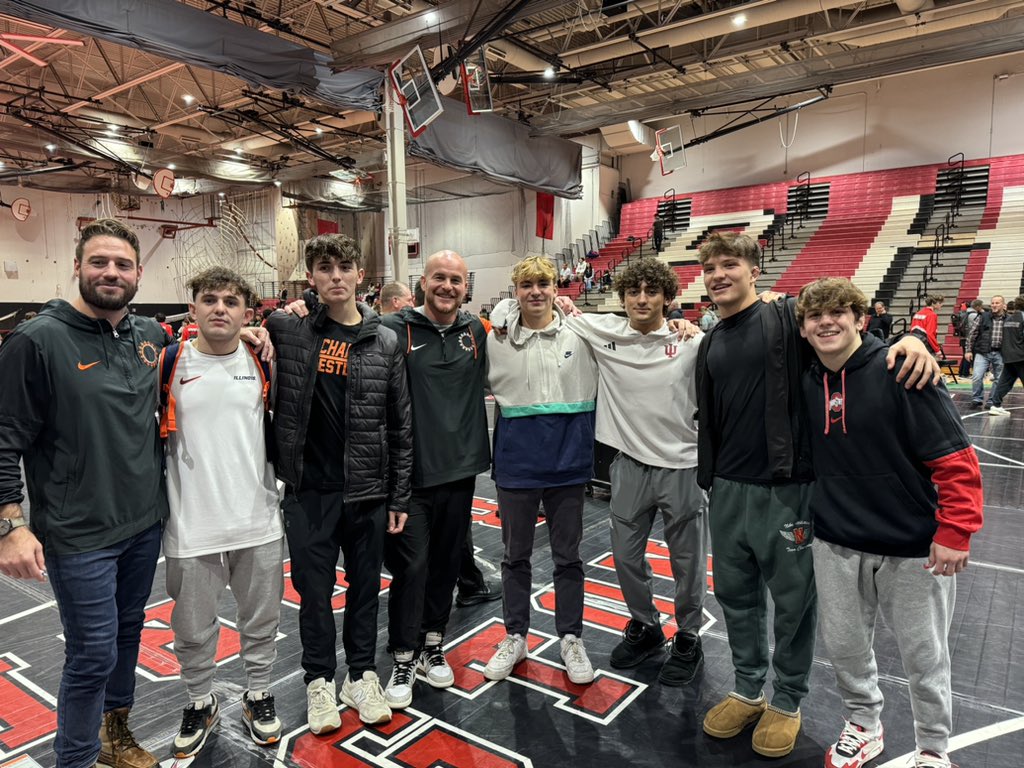The boys are back! Awesome seeing the alum and having them there cheering on the new squad.