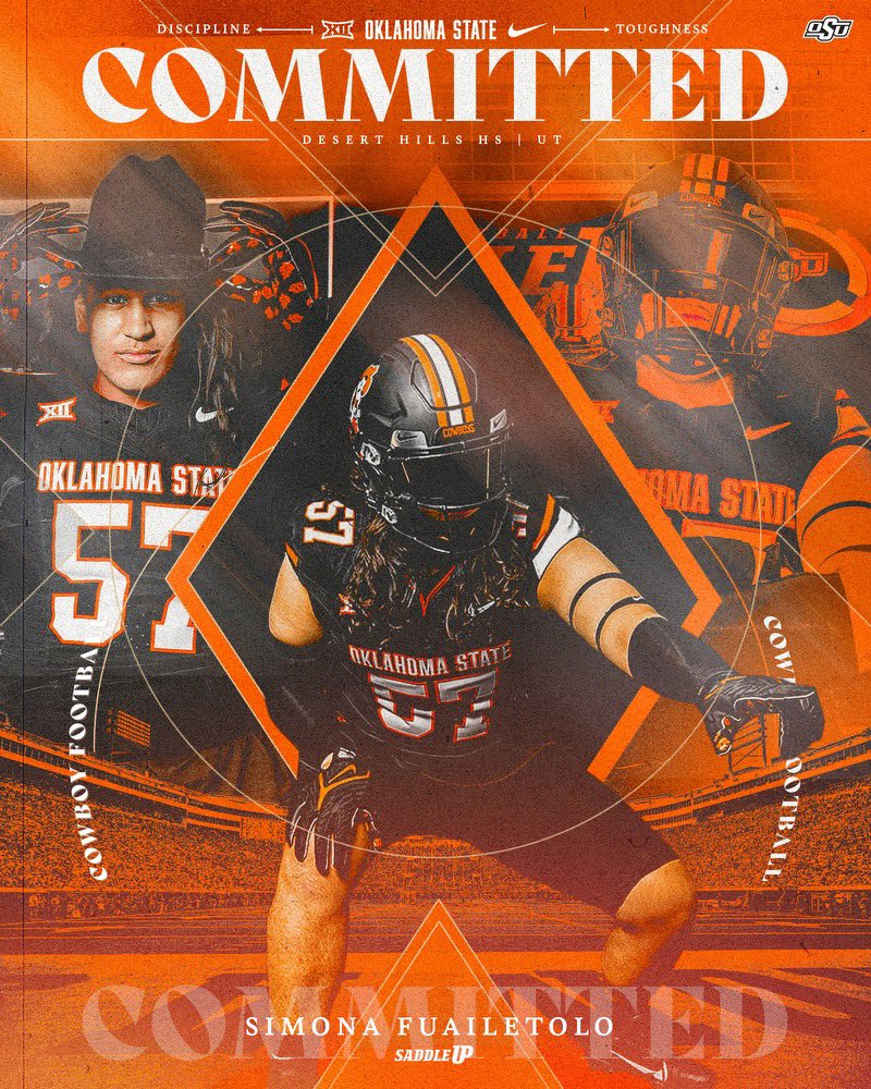 After much consideration I’ve decided that I am going to commit to Oklahoma State University to continue my football career!

Thanks to everyone who helped me along my football journey, all of the schools that have given me an opportunity, my coaches and teammates for pushing me