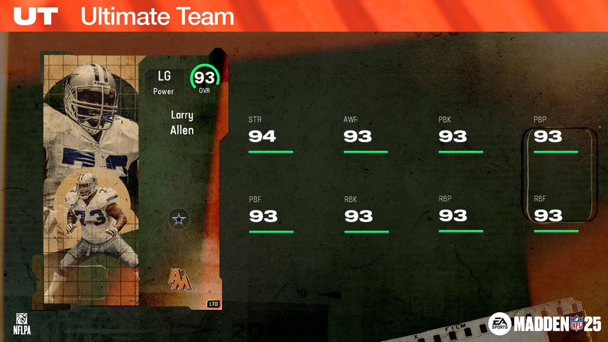 Larry Allen: The definition of All-Madden ⭐ Dropping tomorrow! #Madden25, image size:1200x675