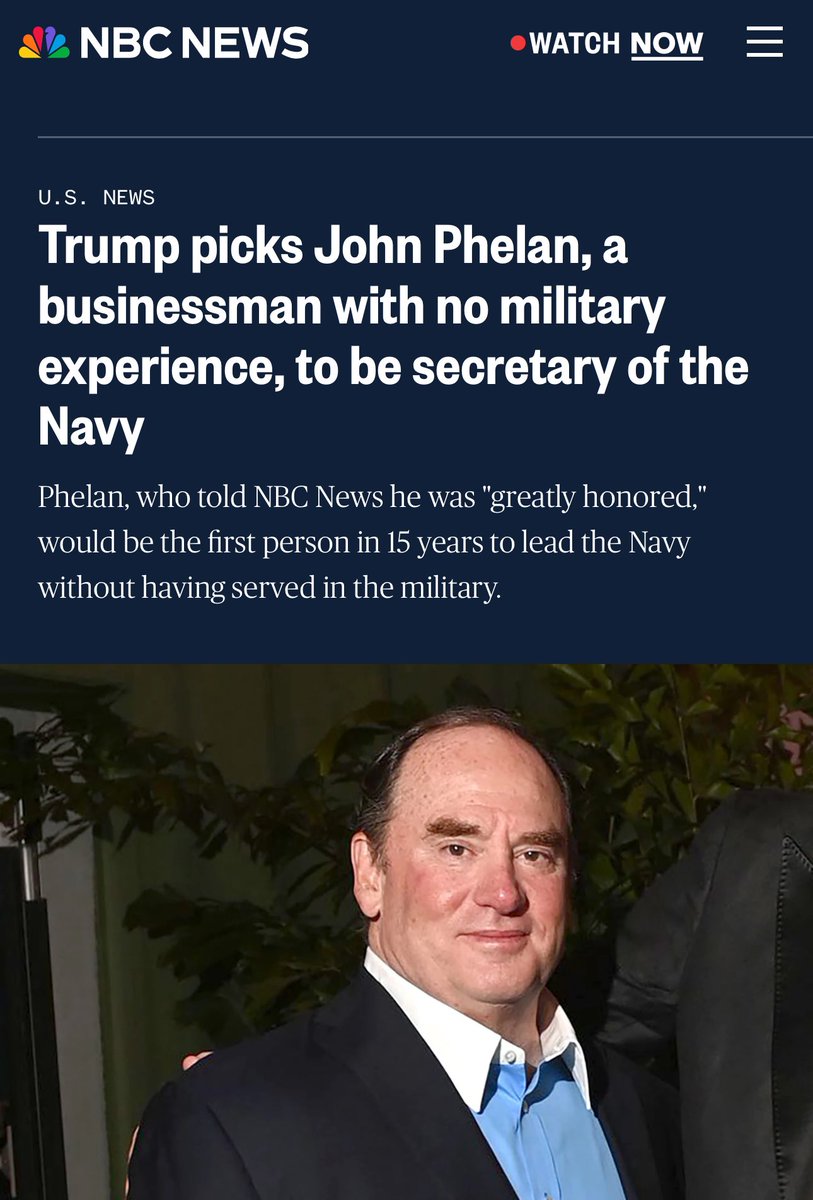 JordanUhl's tweet photo. In case you were wondering, buying yourself the position of Secretary of the Navy only costs around $1.3 million. https://t.co/FChtPqGnDn