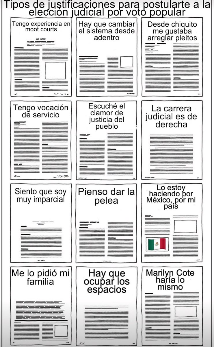 EliudTapia's tweet photo. Tipos de justificaciones para postularte a la elección judicial por voto popular https://t.co/J2HDHNEmVM