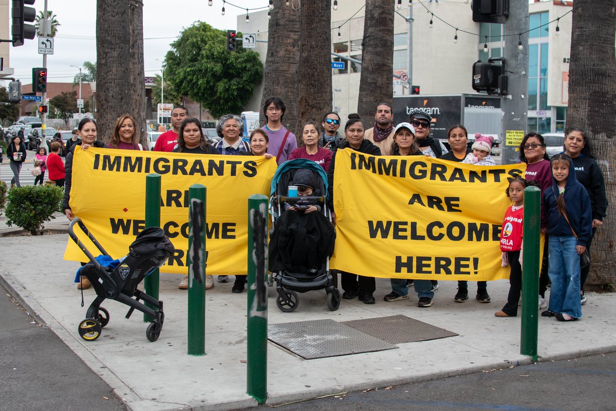 CHIRLA's tweet photo. At a time when the incoming Trump Admin. evokes hate, plans mass deportations, and targets our communities, CA is raising its voice loud and clear: Immigrants are welcome here! 🗣️🗣️🗣️
#ImmigrantRights #DefyDeportations #CitizenshipNow #MassLegalization https://t.co/qbZXFCs9qV