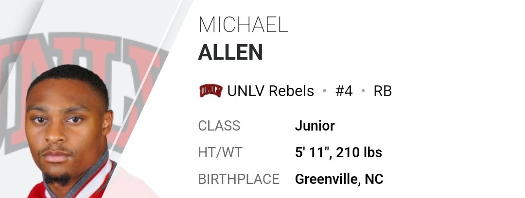 FarrellPortal (@farrellportal) on Twitter photo UNLV RB Michael Allen is in the transfer portal; he spent two seasons at NC State before transferring to the Rebels; overall he has rushed for 627 yards and 1 TD while averaging 5.1 ypc <a href="/MichaelAllen8_/">Michael Allen</a> <a href="/mfarrellsports/">Mike Farrell</a> UNLV RB Michael Allen is in the transfer portal; he spent two seasons at NC State before transferring to the Rebels; overall he has rushed for 627 yards and 1 TD while averaging 5.1 ypc <a href="/MichaelAllen8_/">Michael Allen</a> <a href="/mfarrellsports/">Mike Farrell</a>