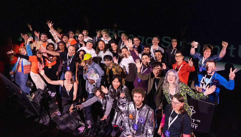 hohpark's tweet image. With #ReactSummitUS speakers. It was a great time.