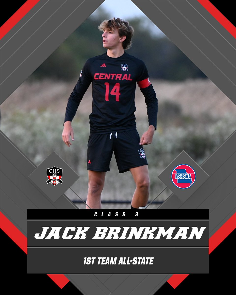 Congratulations to Jack Brinkman for being selected 1st Team All-State! <a href="/PitCentralHS/">*The Pit* @ THE Central High School</a> <a href="/Central_AD/">Central (SPFD) High School Athletics</a> 
mosoccercoach.com/24boys3state.h…