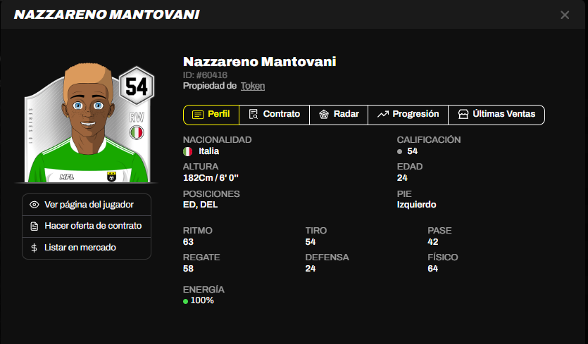 GARSacm's tweet image. UN CASI RARO EN EL SOBRE.

Hoy se unieron 3 jugadores a la agencia.
Williams Villanueva 62 OVR, 22 años
Nazzareno Mantovani 54 OVR, 24 años
Gregor Link 74 OVR, 23 años
Todos buscan equipo para ir cedidos, y la dirigencia evalua la opcion de enviar a Link al primer equipo.