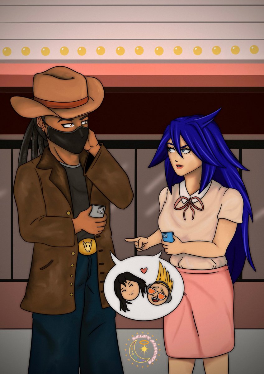 Yeeeee haw 🤠
My piece for <a href="/therooftoptales/">Tales from the Rooftop - Creation Period</a> with <a href="/lilac_misty/">Lilac_Misty_Cat</a> is here! Secret blind dates? Set up by Shouta and Hizashi? Well ain’t that something 

Read all about it down below!