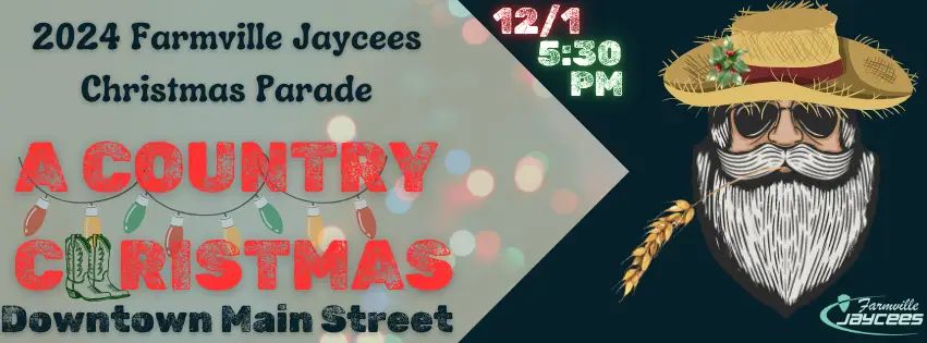 "A Country Christmas" is coming to town this Sunday, December 1. We hope to see you along the parade route! #FarmvilleVA