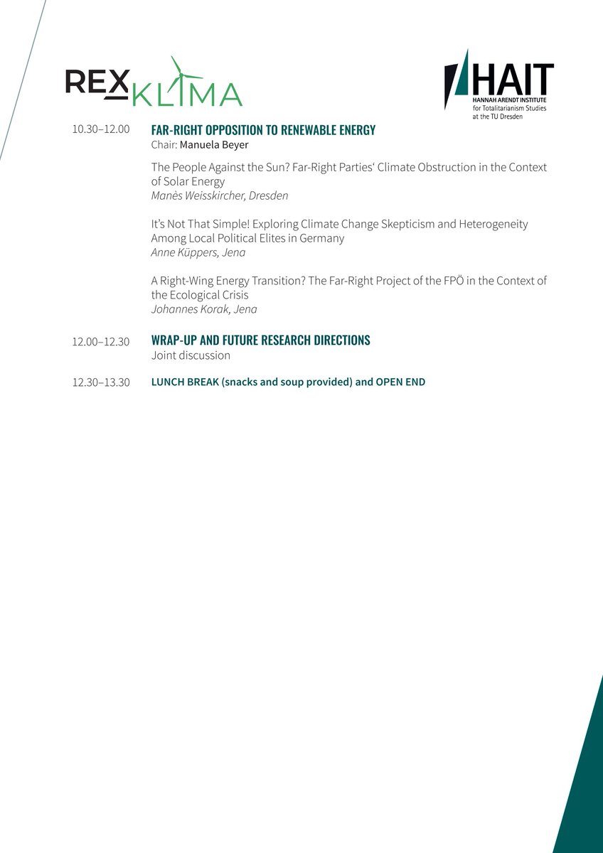 After an inofficial kick-off at the Dresden #Christmas market last night, I am glad about the official start and stellar line-up of our very first #REXKLIMA workshop on far-right opposition to climate action. That's gonna be two days full of interesting insights! 📚