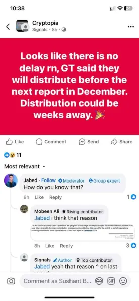 Orbital_Gate's tweet photo. Looks like there is no delay rn, #GrantThorntonNZ said they will distribute before the next report in December. Distribution could be weeks away.
God help that this is true and they don't delay again! 🙏 #Cryptopia

@Cryptopia_NZ @GrantThorntonNZ @MFATNZ @nztreasury @CourtsofNZ https://t.co/gca1fRJAt9