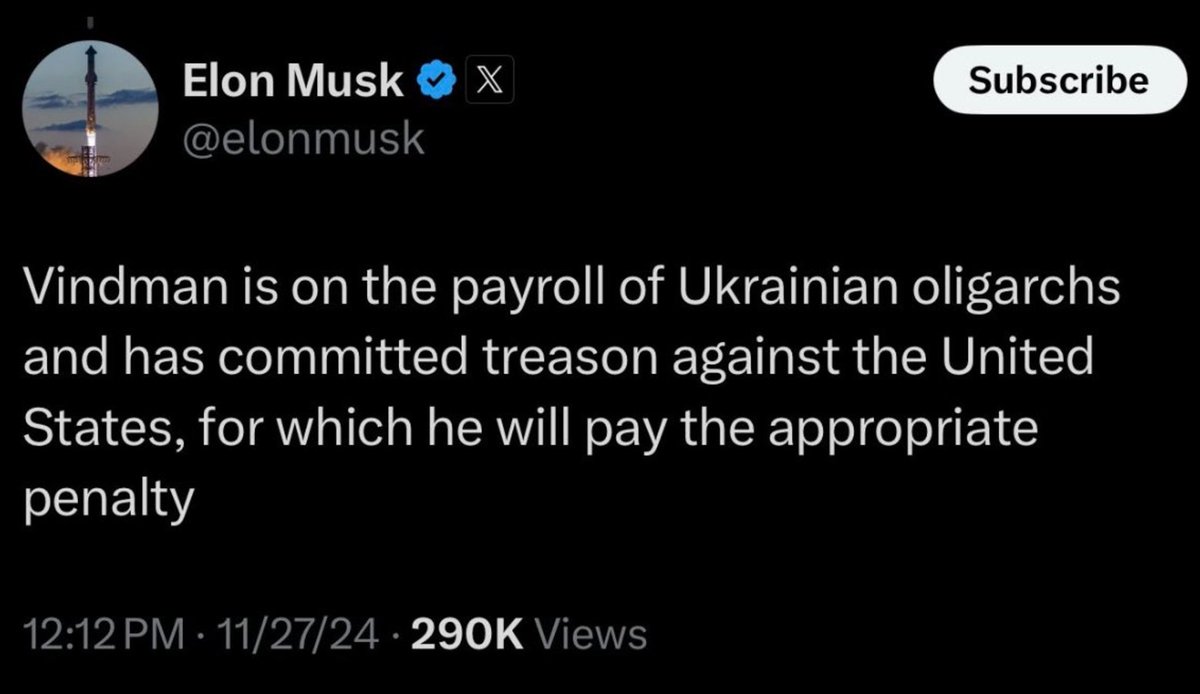 There is something seriously wrong with Elon Musk. Alexander Vindman is a patriot. Tweeting this to over 206 million followers is the very definition of stochastic terrorism. 😳👇